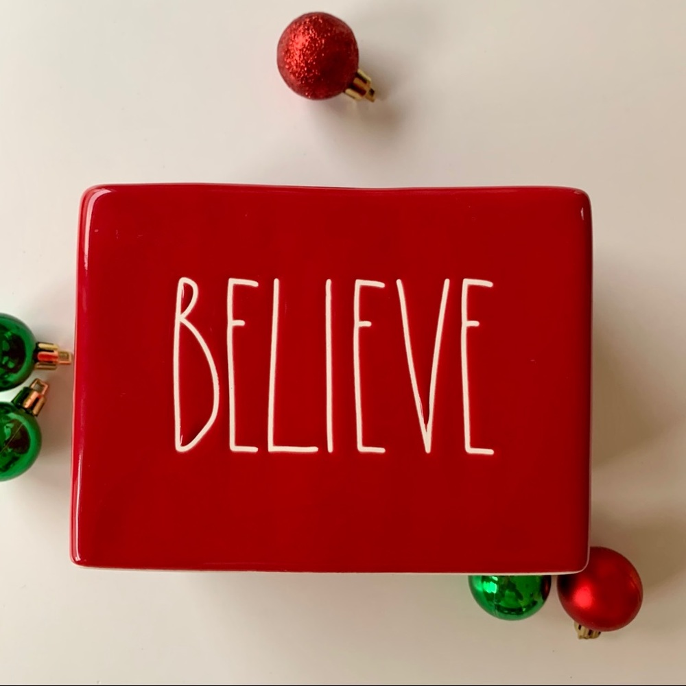 Rae Dunn ‘BELIEVE’ Toothbrush Holder